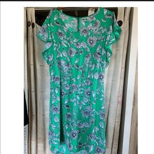 Green floral dress (2x)